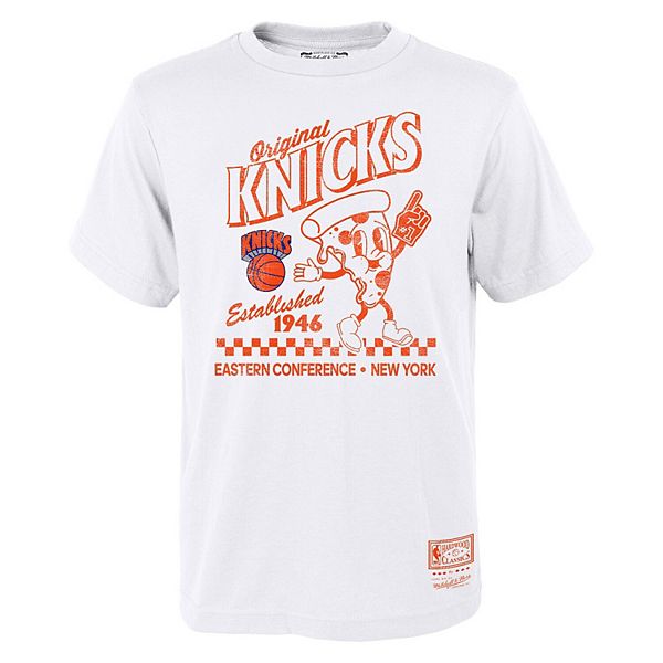 Youth Mitchell & Ness  White New York Knicks Concession Food Character T-Shirt Mitchell & Ness