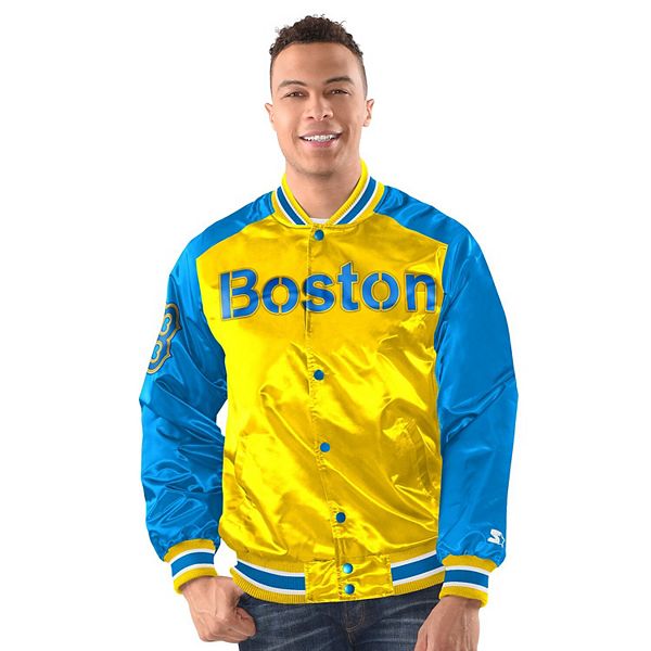 Men's Starter  Yellow Boston Red Sox Varsity Full-Snap Jacket Starter