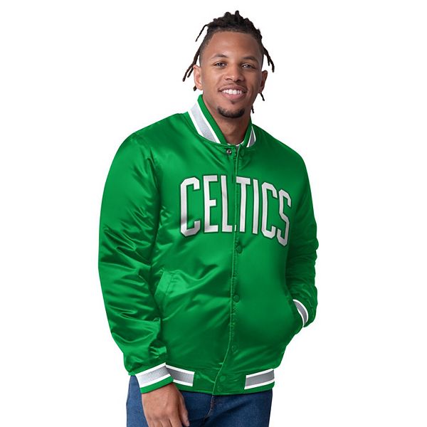 Men's Starter  Green Boston Celtics Reversible Satin Full-Snap Varsity Jacket Starter