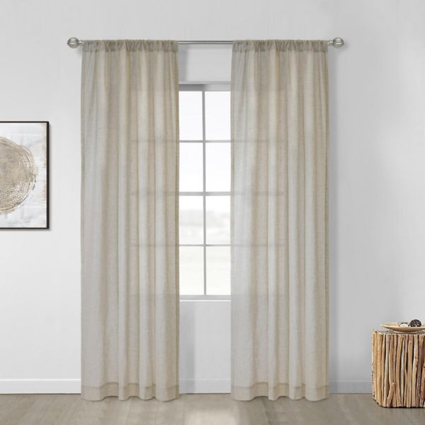 Weathervane Light Filtering Energy Efficient Rod Pocket Curtain Panel for Windows Commonwealth Home Fashions