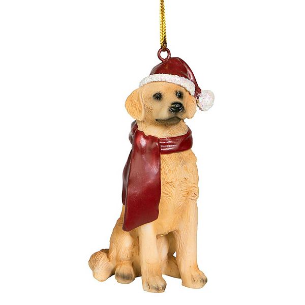 Golden Retriever Holiday Dog Ornament Sculpture Design Toscano