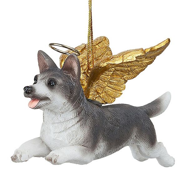 Honor the Pooch: Siberian Husky Holiday Dog Angel Ornament Design Toscano