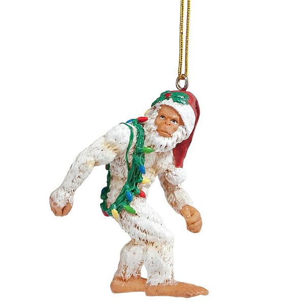 Bigfoot the Abominable Snowman Yeti Holiday Ornament Design Toscano