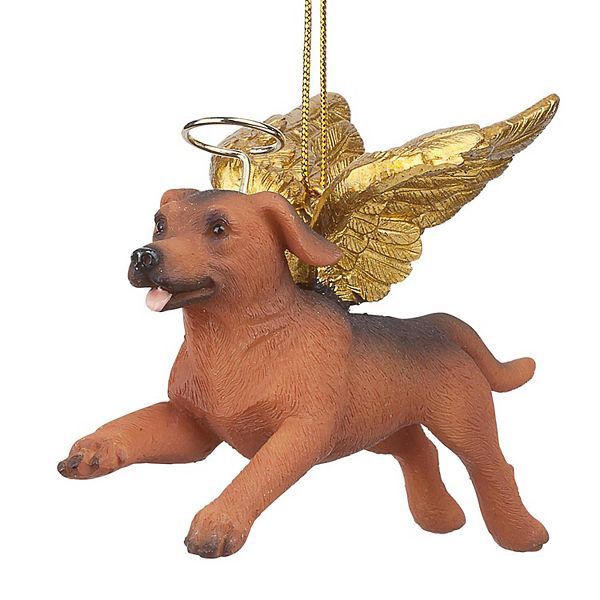 Honor the Pooch: Dachshund Holiday Dog Angel Ornament Design Toscano