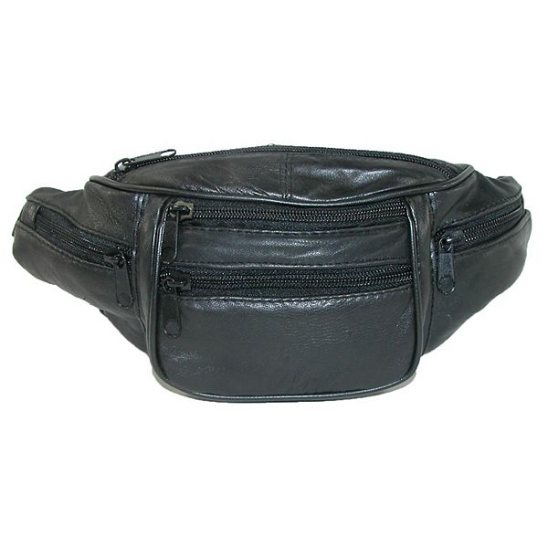 CTM Leather 6 Pocket Fanny Waist Pack Ctm