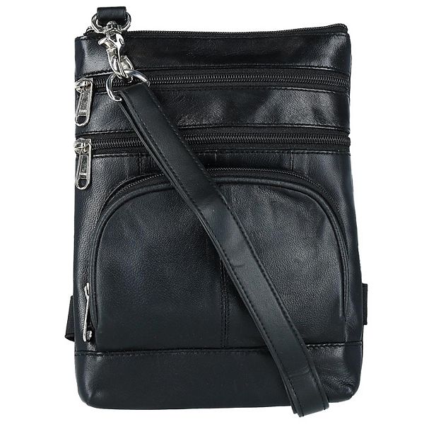 CTM Leather Biker Hook Waist Belt Bag with Thigh Strap Ctm