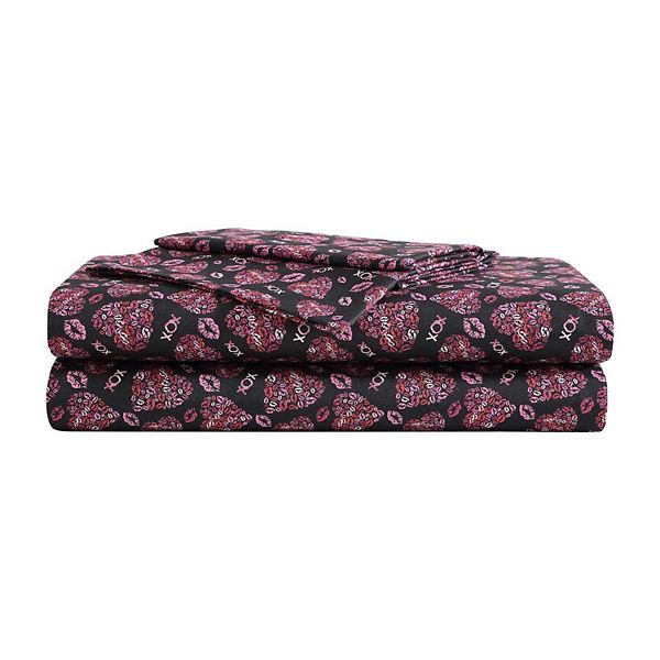 Betsey Johnson Lipstick Sheet Set with Pillowcases Betsey Johnson