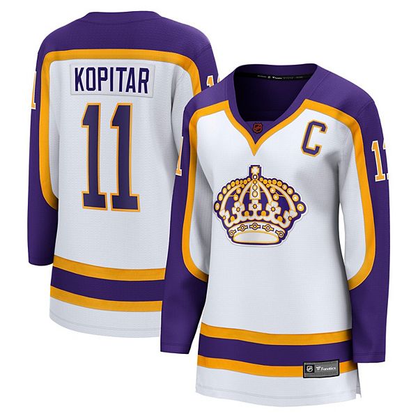 Women's Fanatics Anze Kopitar White Los Angeles Kings Special Edition 2.0 Breakaway Captain's Patch Jersey Fanatics