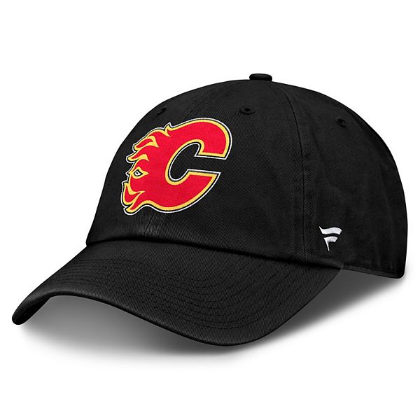 Men's Fanatics Black Calgary Flames Core Fundamental Adjustable Hat Fanatics