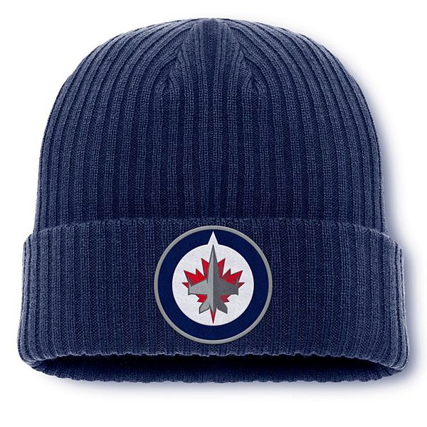 Men's Fanatics Navy Winnipeg Jets Core Cuffed Knit Hat Fanatics