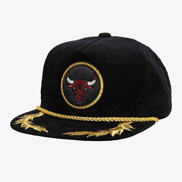 Women's Mitchell & Ness x DANNIJO Black Chicago Bulls Deadstock Cord Snapback Hat Mitchell & Ness