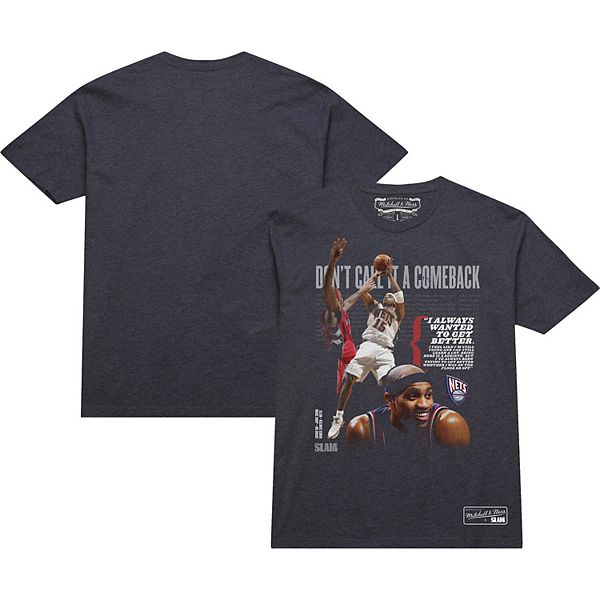 Unisex Mitchell & Ness Vince Carter Charcoal New Jersey Nets Don't Call It A Comeback T-Shirt Mitchell & Ness