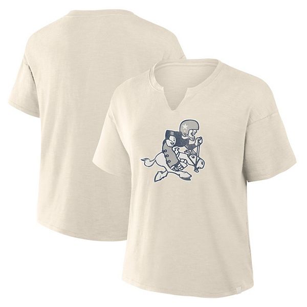 Women's Fanatics Cream Dallas Cowboys Slub V-Neck T-Shirt Fanatics