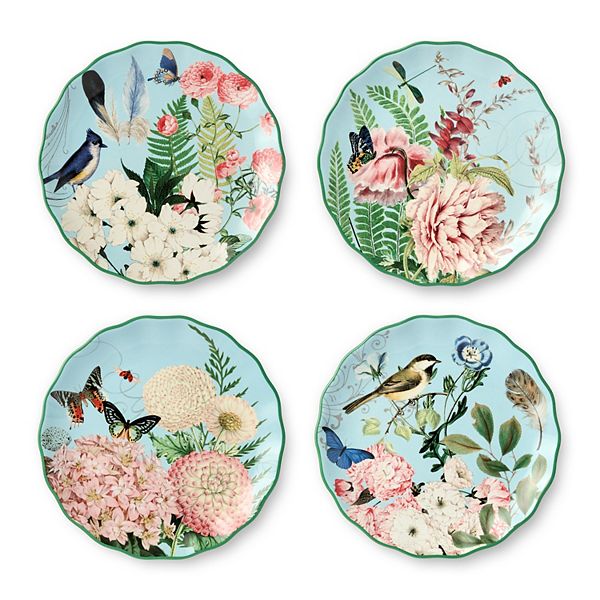 Certified International Flora Salad Plate 4-piece Set Certified International