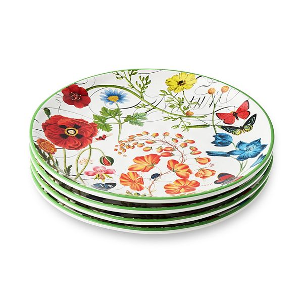 Certified International Greenhouse Dinner Plate 4-piece Set Certified International