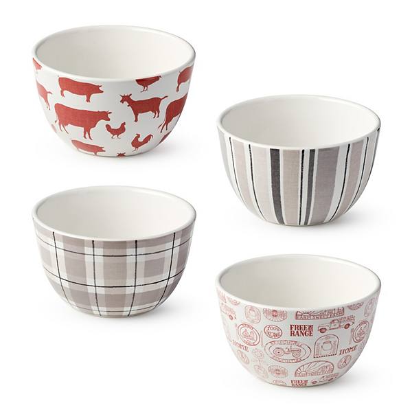 Certified International Vintage Farm 4-pc. Ice Cream Bowl Set Certified International