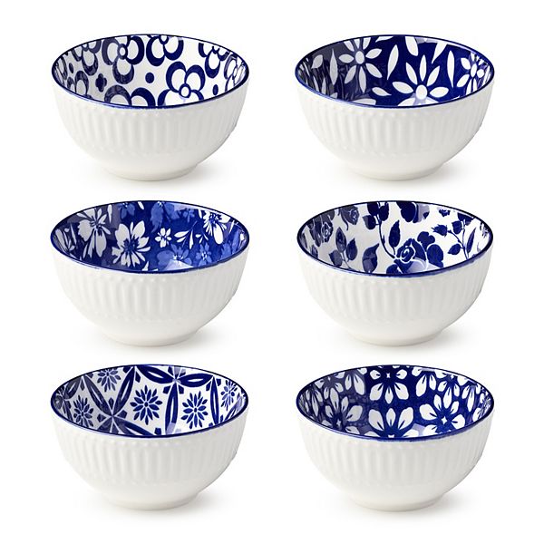 Certified International Madison Ribbed All Purpose Bowls 6-piece Set Certified International