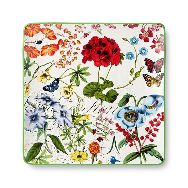 Certified International Greenhouse Square Serving Platter Certified International