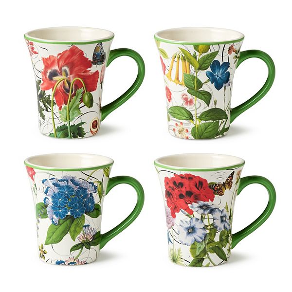 Certified International Greenhouse 4-pc. Mug Set Certified International