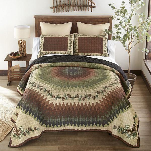 Donna Sharp Pine Circle Quilt Set with Shams Donna Sharp