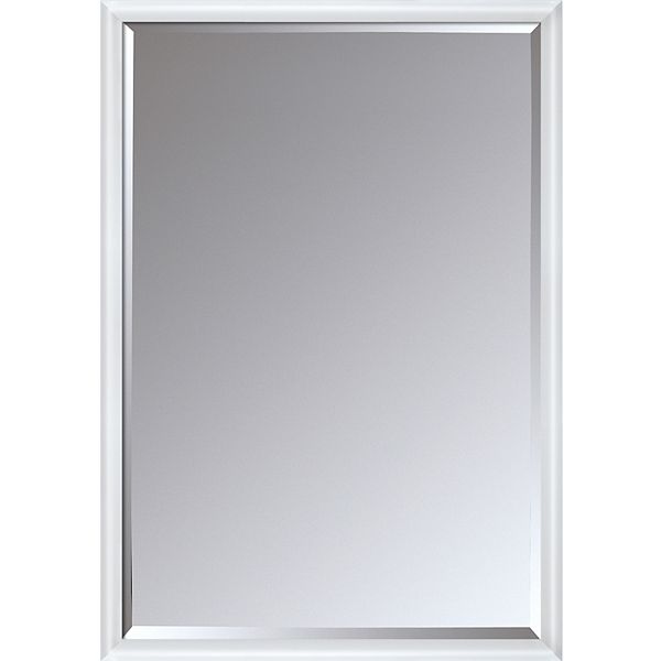 La Pastiche Moderne Blanc Silver Finish Framed Wall Mirror La Pastiche