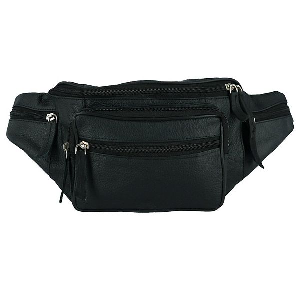 Leather Impressions Leather Fanny Waist Pack With Multiple Pockets Leather Impressions