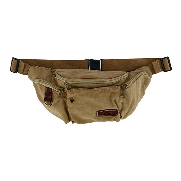 Eurosport Canvas Multi Pocket Crossbody Fanny Waist Pack Eurosport