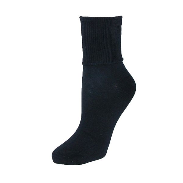 Jefferies Socks Women's Plus Size Cotton Turn Cuff Sock Jefferies Socks