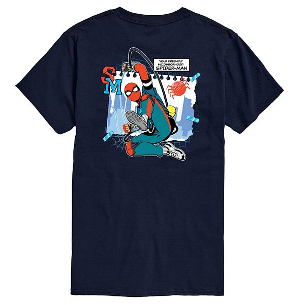 Big & Tall Your Friendly Neighborhood Spider-Man Spider Suit Sketch Graphic Tee Marvel