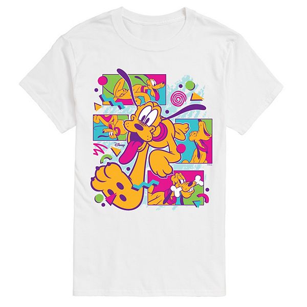 Disney's Pluto Men's 80s Vintage Graphic Tee Disney