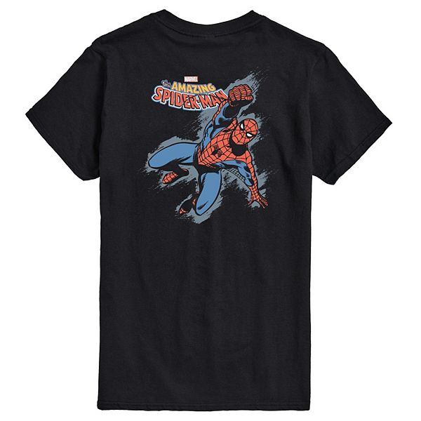 Men's Spider-Man Comic Grunge Graphic Tee Marvel