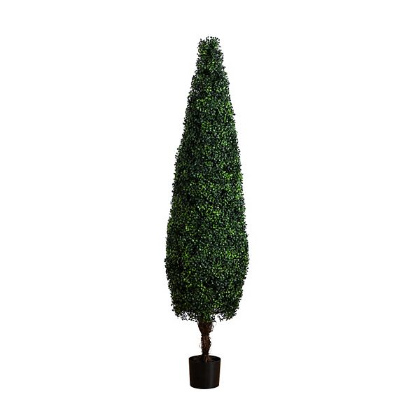 Nearly Natural 6ft. UV Resistant Artificial Boxwood Topiary Cone Tree Nearly Natural