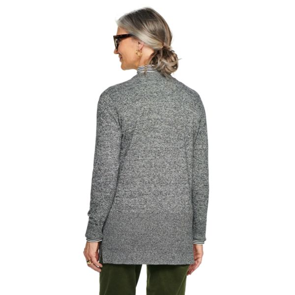 Women's Croft & Barrow® Classic Ribbed Open-Front Cardigan Croft & Barrow