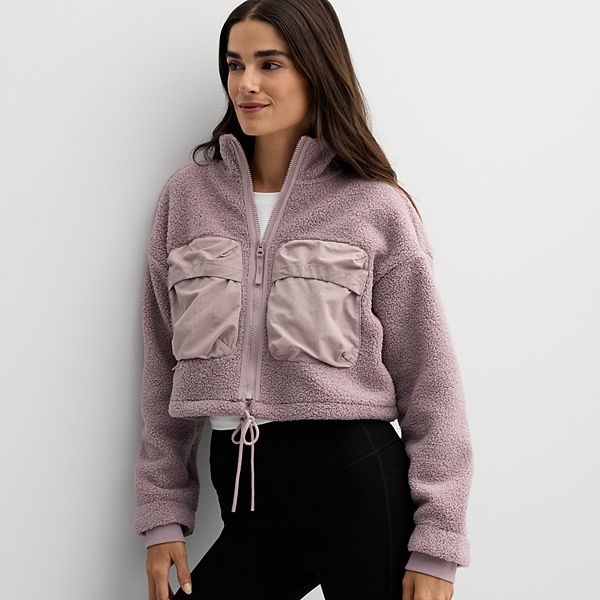 Women's FLX Mix Media Cropped High Pile Jacket Flx