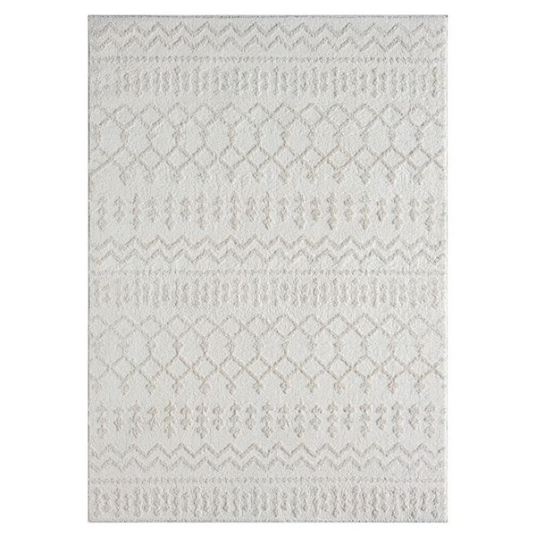 Luxe Weavers Moroccan Diamond Area Rug, Cream, 4X5 FT Luxe Weavers