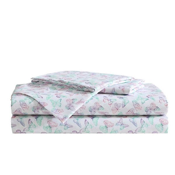 Betsey Johnson Butterfly Rainbow Sheet Set with Pillowcases Betsey Johnson