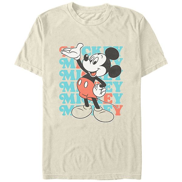 Disney's Mickey Mouse Classic Name Stack Juniors' Comfort Colors Graphic Tee Disney