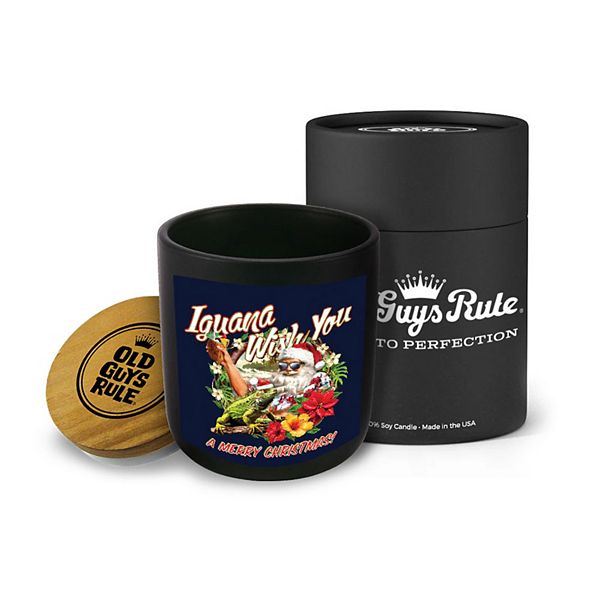 Old Guys Rule Iguana Christmas - 14-oz Candle Jar - Spiced Orange Old Guys Rule