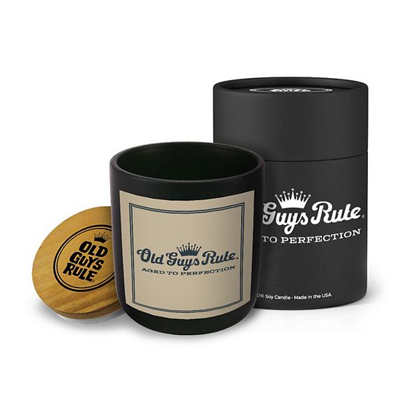 Old Guys Rule Script Logo - 14-oz Candle Jar - Cardamom & Vetiver Old Guys Rule