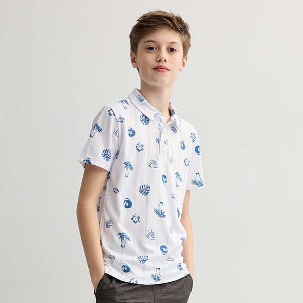 Boys 8-20 Hurley Printed H20-DRI Belmont Short Sleeve Polo Hurley