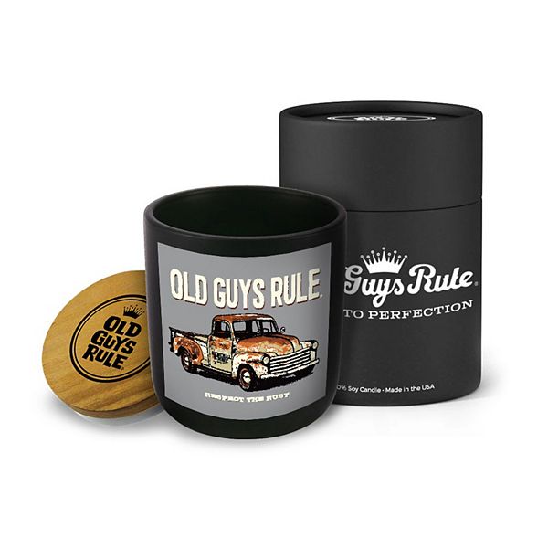 Old Guys Rule Rusty Truck - 14-oz Candle Jar - Woodfire Old Guys Rule