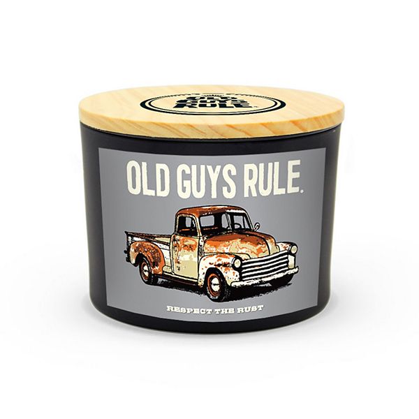 Old Guys Rule Rusty Truck - 22-oz Candle Jar - Woodfire Old Guys Rule