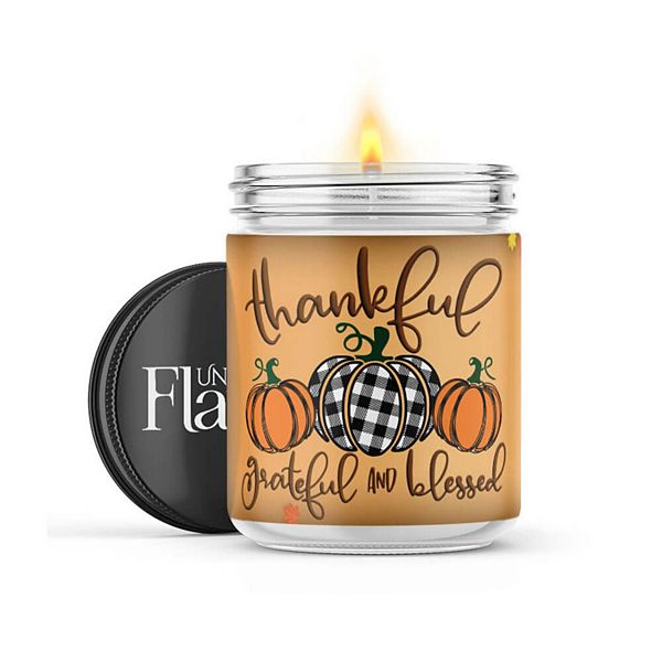 Thankful, Grateful & Blessed - 22-oz Candle Jar - Wildflowers Uncommon Flame