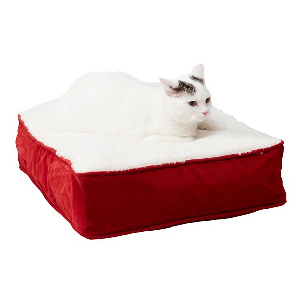 Happy Hounds Willow Sherpa Rectangle Pillow Cat Bed Happy Hounds