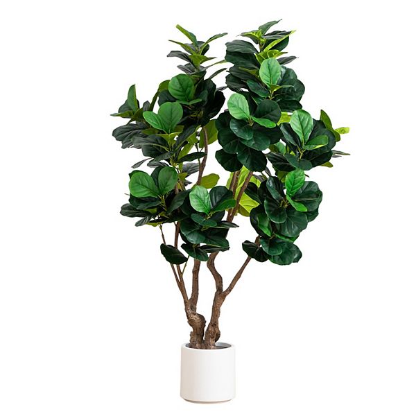 nearly natural 6-ft. Artificial Grand Fiddle Leaf Tree Floor Decor Nearly Natural