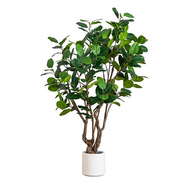 nearly natural 6-ft. Artificial Audrey Ficus Leaf Tree Floor Decor Nearly Natural