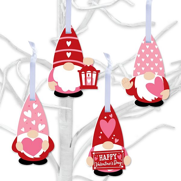 Big Dot of Happiness Valentine Gnomes - Valentine's Day Decorations - Tree Ornaments - Set of 12 Big Dot of Happiness