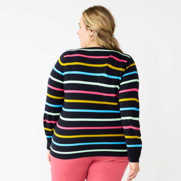 Plus Size Croft & Barrow® Extra Soft V-Neck Sweater Croft & Barrow