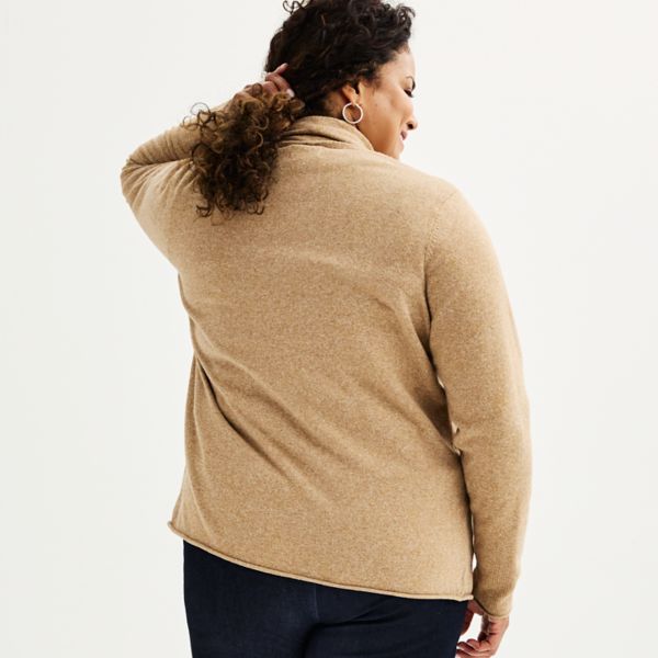 Plus Size Croft & Barrow® The Extra Soft Closureless Cardigan Croft & Barrow