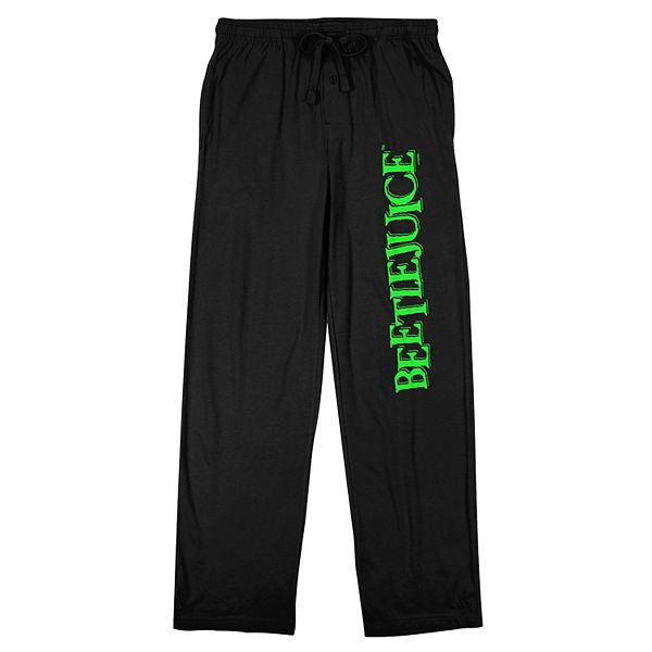 Men's Beetlejuice Neon Logo Pajama Pants Licensed Character